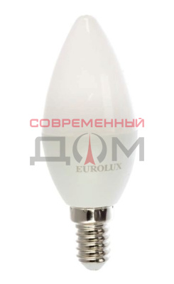 Лампа светодиодная Eurolux LL-E-C37-5W-230-4K-E14
